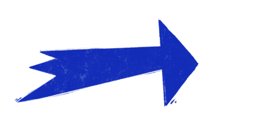 Illustration d'une flèche bleu