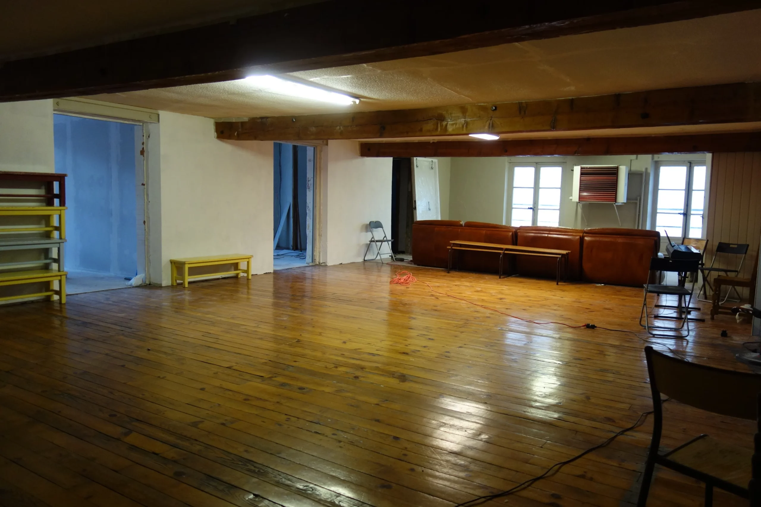 Espace au deuxième étage pendant les travaux