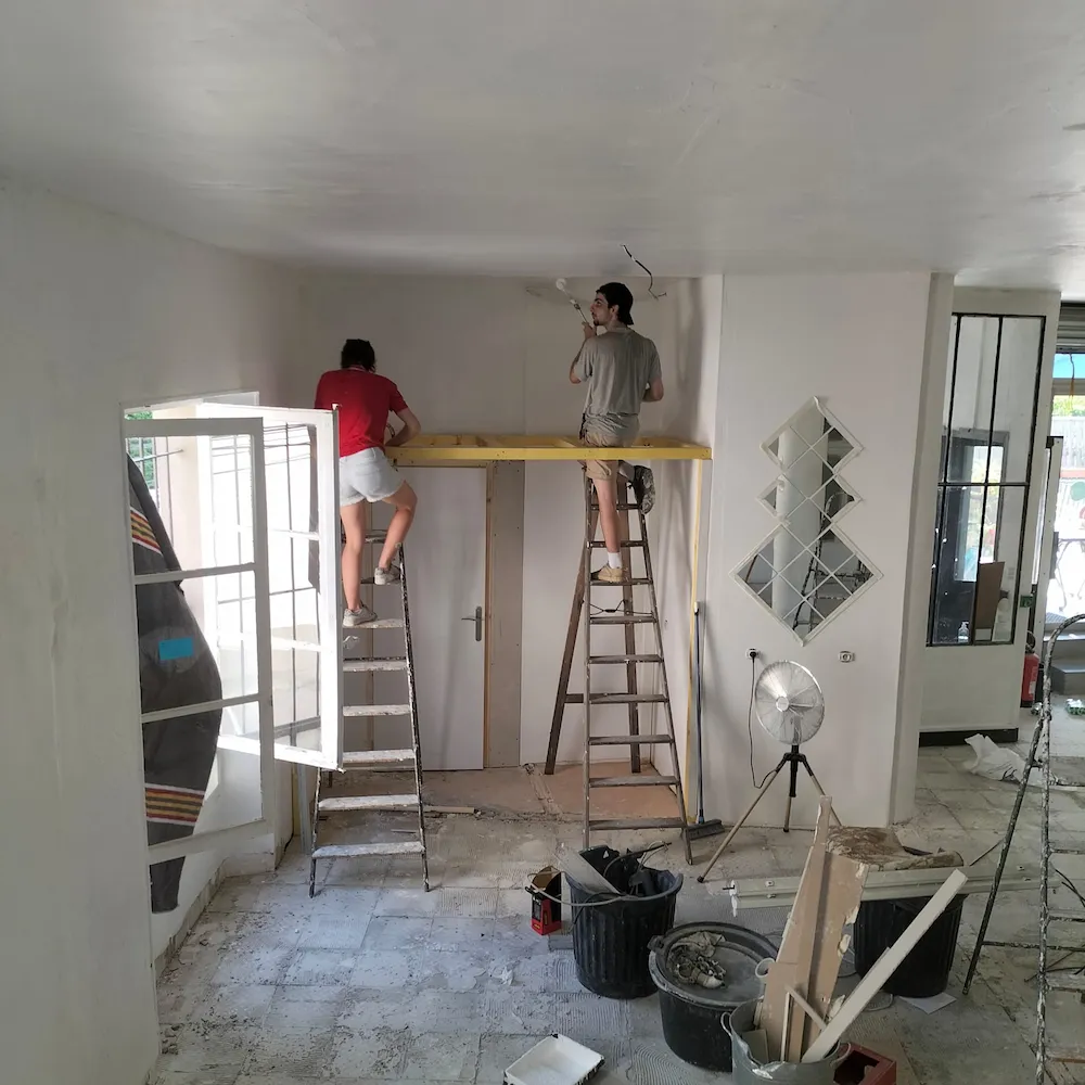 Hall de la Baj'Art pendant les travaux